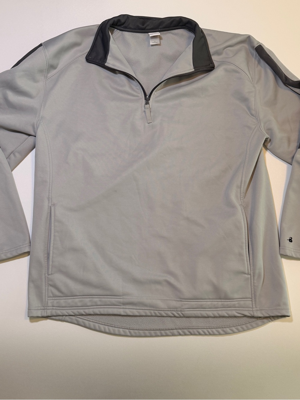Men's Badger Half-Zip Pullover Jacket - Light Gray